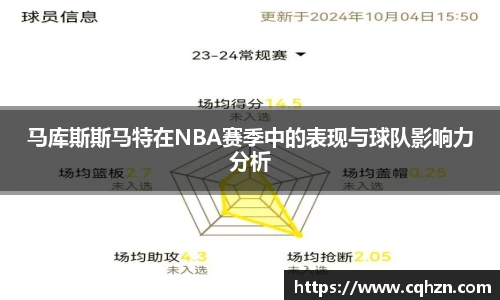 马库斯斯马特在NBA赛季中的表现与球队影响力分析